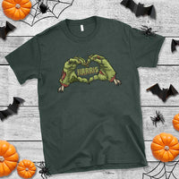 Funny Harris Halloween T Shirt Harris Heart Green Zombie Hand Election 2024 Costume - Wonder Print Shop