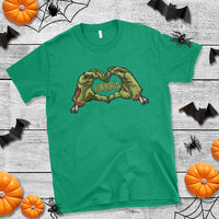 Funny Harris Halloween T Shirt Harris Heart Green Zombie Hand Election 2024 Costume - Wonder Print Shop