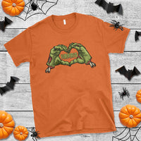 Funny Harris Halloween T Shirt Harris Heart Green Zombie Hand Election 2024 Costume - Wonder Print Shop