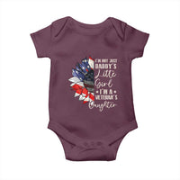 I Am Not Just Daddys Little Girl I Am A Veterans Daughter Baby Onesie American Flag - Wonder Print Shop