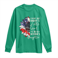 I Am Not Just Daddys Little Girl I Am A Veterans Daughter Long Sleeve Shirt American Flag - Wonder Print Shop