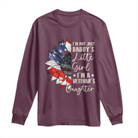 I Am Not Just Daddys Little Girl I Am A Veterans Daughter Long Sleeve Shirt American Flag - Wonder Print Shop
