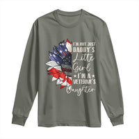 I Am Not Just Daddys Little Girl I Am A Veterans Daughter Long Sleeve Shirt American Flag - Wonder Print Shop