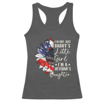 I Am Not Just Daddys Little Girl I Am A Veterans Daughter Racerback Tank Top American Flag - Wonder Print Shop