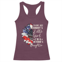 I Am Not Just Daddys Little Girl I Am A Veterans Daughter Racerback Tank Top American Flag - Wonder Print Shop