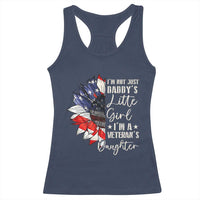 I Am Not Just Daddys Little Girl I Am A Veterans Daughter Racerback Tank Top American Flag - Wonder Print Shop
