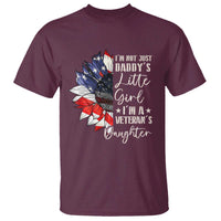 I Am Not Just Daddys Little Girl I Am A Veterans Daughter T Shirt American Flag - Wonder Print Shop