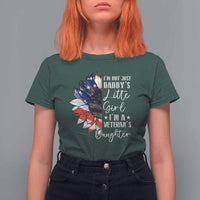 I Am Not Just Daddys Little Girl I Am A Veterans Daughter T Shirt For Women American Flag - Wonder Print Shop