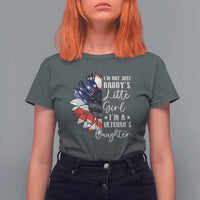 I Am Not Just Daddys Little Girl I Am A Veterans Daughter T Shirt For Women American Flag - Wonder Print Shop