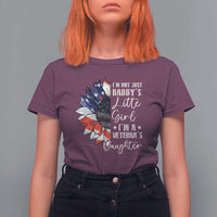 I Am Not Just Daddys Little Girl I Am A Veterans Daughter T Shirt For Women American Flag - Wonder Print Shop
