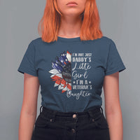 I Am Not Just Daddys Little Girl I Am A Veterans Daughter T Shirt For Women American Flag - Wonder Print Shop