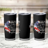 I Am Not Just Daddys Little Girl I Am A Veterans Daughter Tumbler Cup American Flag - Wonder Print Shop
