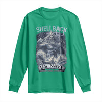 Navy Veteran Long Sleeve Shirt King Neptune Shellback Ancient Order Of The Deep - Wonder Print Shop