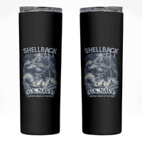 Navy Veteran Skinny Tumbler King Neptune Shellback Ancient Order Of The Deep - Wonder Print Shop
