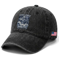 Navy Veteran Washed Cotton Baseball Cap King Neptune Shellback Ancient Order Of The Deep