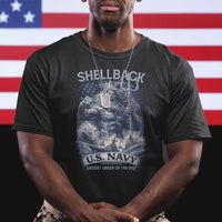 Navy Veteran T Shirt King Neptune Shellback Ancient Order Of The Deep - Wonder Print Shop