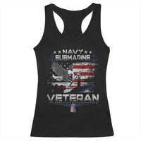 Navy Submarine Veteran Racerback Tank Top Military Patriotic Vintage American Flag