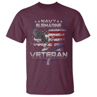 Navy Submarine Veteran T Shirt Military Patriotic Vintage American Flag