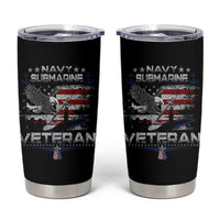 Navy Submarine Veteran Tumbler Cup Military Patriotic Vintage American Flag