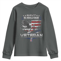 Navy Submarine Veteran Youth Sweatshirt Military Patriotic Vintage American Flag
