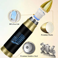 Patriotic Submarine Veteran Bullet Tumbler Submariner Vintage Camo American Flag - Wonder Print Shop