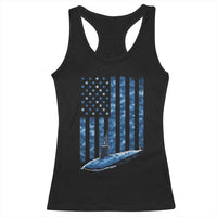 Patriotic Submarine Veteran Racerback Tank Top Submariner Vintage Camo American Flag - Wonder Print Shop