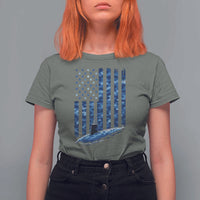 Patriotic Submarine Veteran T Shirt For Women Submariner Vintage Camo American Flag - Wonder Print Shop