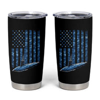 Patriotic Submarine Veteran Tumbler Cup Submariner Vintage Camo American Flag - Wonder Print Shop