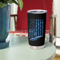 Patriotic Submarine Veteran Tumbler Cup Submariner Vintage Camo American Flag - Wonder Print Shop