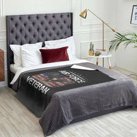 Air Force Veteran Throw Blanket Bald Eagle Vintage American Flag - Wonder Print Shop