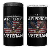 Air Force Veteran 4 in 1 Can Cooler Tumbler Bald Eagle Vintage American Flag - Wonder Print Shop