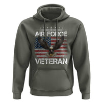 Air Force Veteran Hoodie Bald Eagle Vintage American Flag - Wonder Print Shop