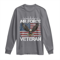 Air Force Veteran Long Sleeve Shirt Bald Eagle Vintage American Flag - Wonder Print Shop