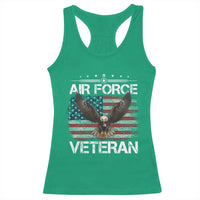 Air Force Veteran Racerback Tank Top Bald Eagle Vintage American Flag - Wonder Print Shop