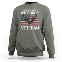 Air Force Veteran Sweatshirt Bald Eagle Vintage American Flag - Wonder Print Shop