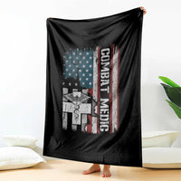 Combat Medic Soldier Throw Blanket Medical Military American Flag - Wonder Print Shop