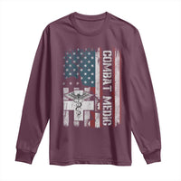 Combat Medic Soldier Long Sleeve Shirt Medical Military American Flag - Wonder Print Shop