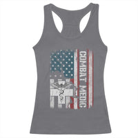 Combat Medic Soldier Racerback Tank Top Medical Military American Flag - Wonder Print Shop