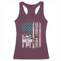 Combat Medic Soldier Racerback Tank Top Medical Military American Flag - Wonder Print Shop