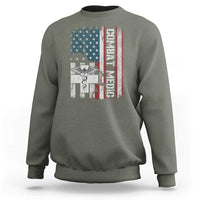 Combat Medic Soldier Sweatshirt Medical Military American Flag - Wonder Print Shop