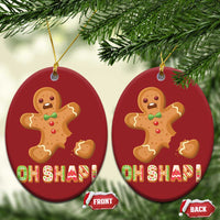 Funny Xmas Gingerbread Christmas Ornament Oh Snap Cookie Baking - Wonder Print Shop