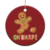 Funny Xmas Gingerbread Christmas Ornament Oh Snap Cookie Baking - Wonder Print Shop