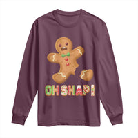 Funny Christmas Gingerbread Long Sleeve Shirt Oh Snap Cookie Baking