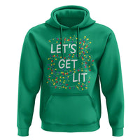 Funny Christmas Hoodie Let's Get Lit Led Lights Xmas