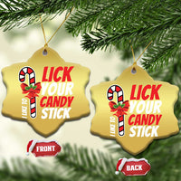 Funny Christmas Christmas Ornament I Like To Lick Your Candy Stick - Wonder Print Shop