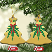 Funny Weed Xmas Christmas Ornament Mistlestoned Mistletoe Led Lights - Wonder Print Shop