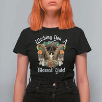 Wishing You A Blessed Yule T Shirt For Women Yule Goat Pagan - Wonder Print Shop