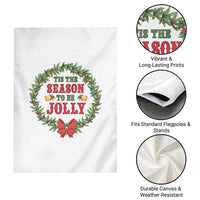 Funny Weed Christmas Garden Flag Tis The Season To Be Jolly Xmas Wreath - Wonder Print Shop