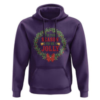 Funny Weed Christmas Hoodie Tis The Season To Be Jolly Xmas Wreath