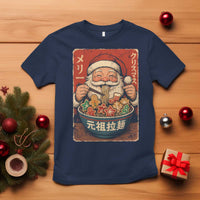 Santa Eating Ramen Noodles Japanese Christmas T Shirt - Wonder Print Shop